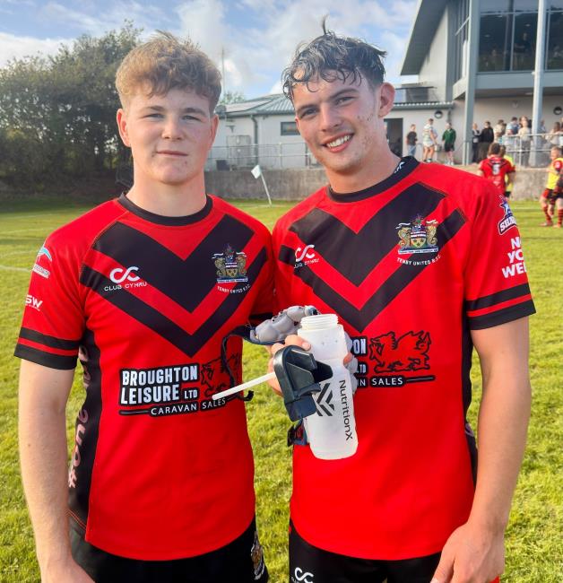 Louie Treadaway-Williams and Owen Grieve - 18 year old Tenby Utd debutants